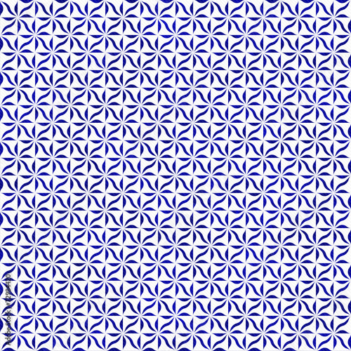 Blue and White Decorative Swirl Design Textured Fabric Backgroun