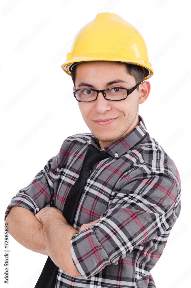Industrial worker isolated on the white background Industrial worker isolated on the white background