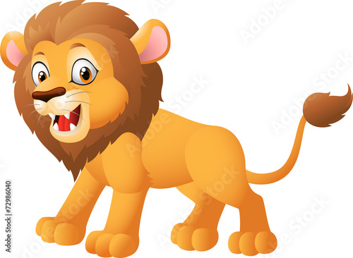 Fototapeta Naklejka Na Ścianę i Meble -  Cute cartoon lion