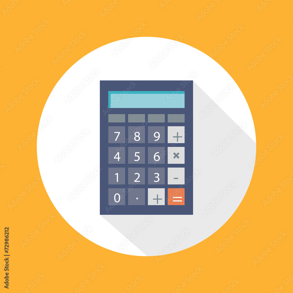 Calculator Flat Concept Icon Vector Illustration Calculator Flat Concept Icon Vector Illustration