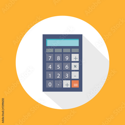 Calculator Flat Concept Icon Vector Illustration