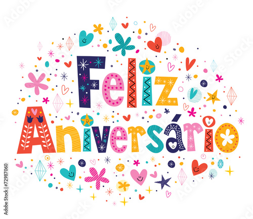 Feliz Aniversario Portuguese Happy Birthday card