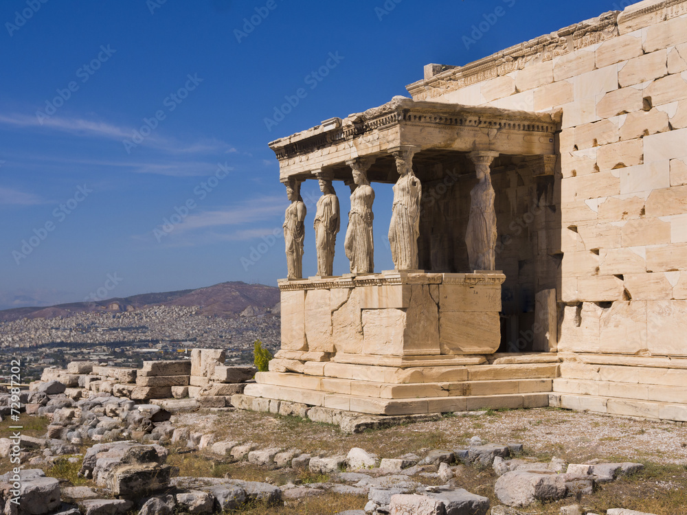 Parthenon temple on the Acropolis of Athens,Greece