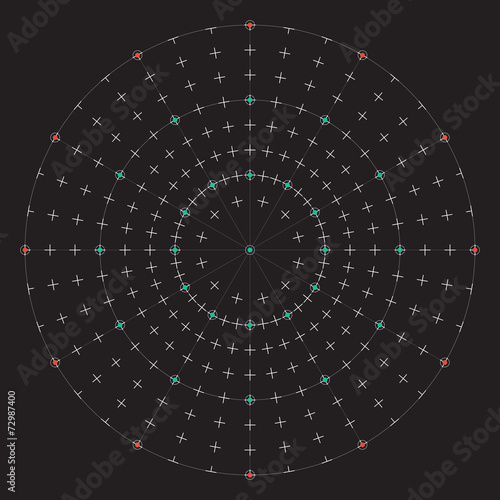Grid for modern virtual technology user interface HUD