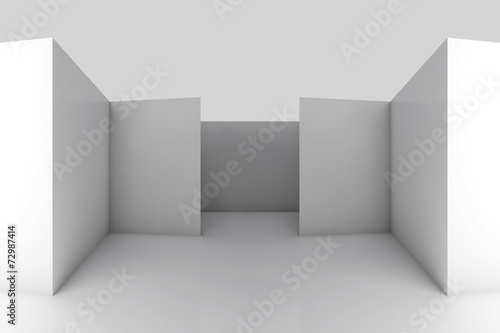Abstract architectural white 3d background