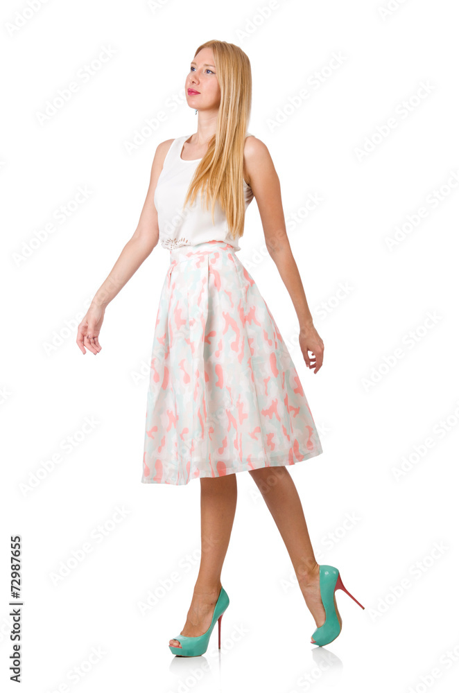 Naklejka premium Young woman in fashion concept