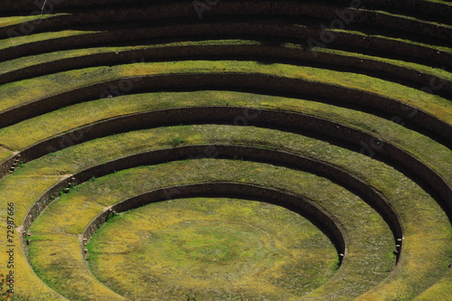 Ancient Inca circular terraces at Moray