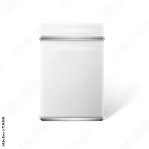 Wallpaper Mural Vector object. White square tin packaging Torontodigital.ca