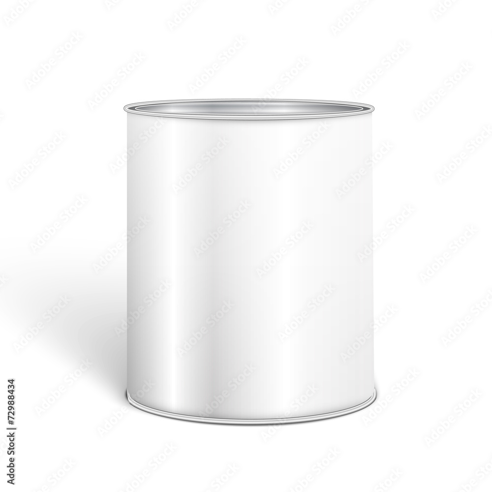 White Blank Tincan Metal Tin Can, Canned Food. White Blank Tincan Metal Tin Can, Canned Food.
