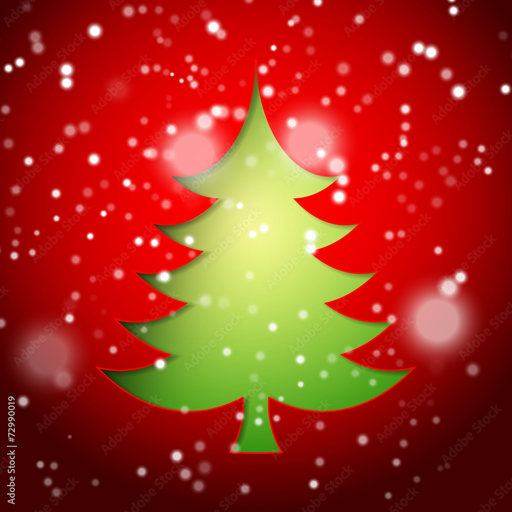 Creative paper Christmas tree. Vector Illustration. Creative paper Christmas tree. Vector Illustration.