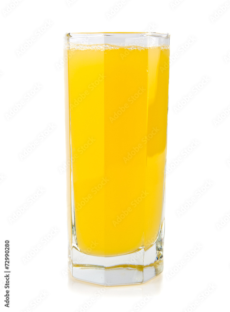 orange juice in the glass
