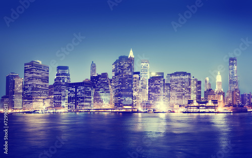 New York City Panorama Night Concept © Rawpixel.com