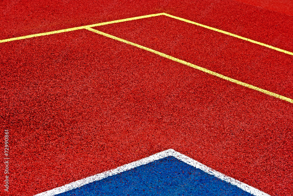 Fototapeta premium Markings on synthetic sports ground 6