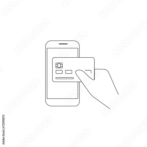 Payment by credit card via smartphone