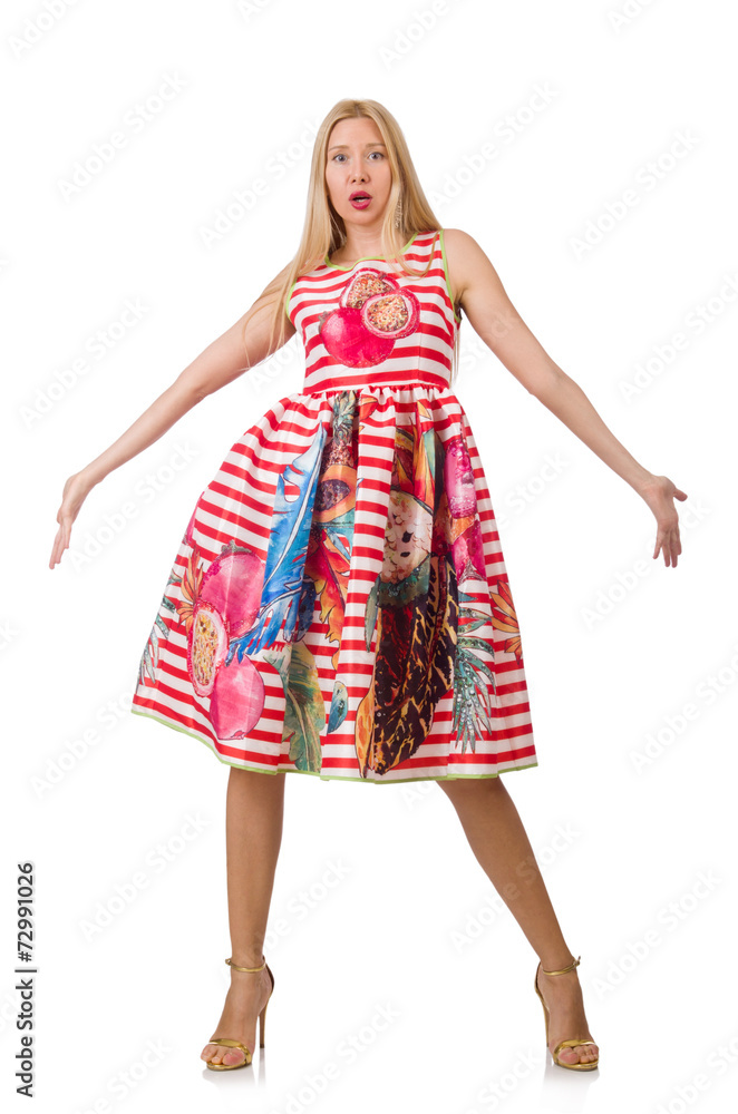 Emotional woman isolated on the white Emotional woman isolated on the white