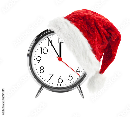 Wecker mit Weihnachtsmütze