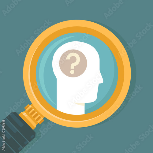 Vector psychology concept in flat style