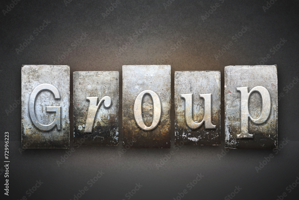Naklejka premium Group Letterpress
