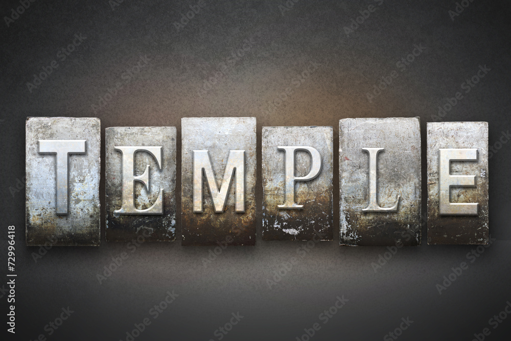 Naklejka premium Temple Letterpress