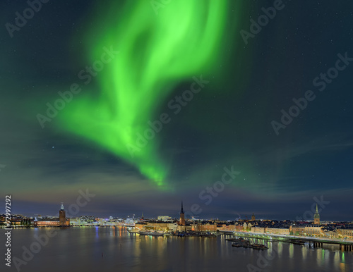 Stockholm mit Nordlicht © Blickfang