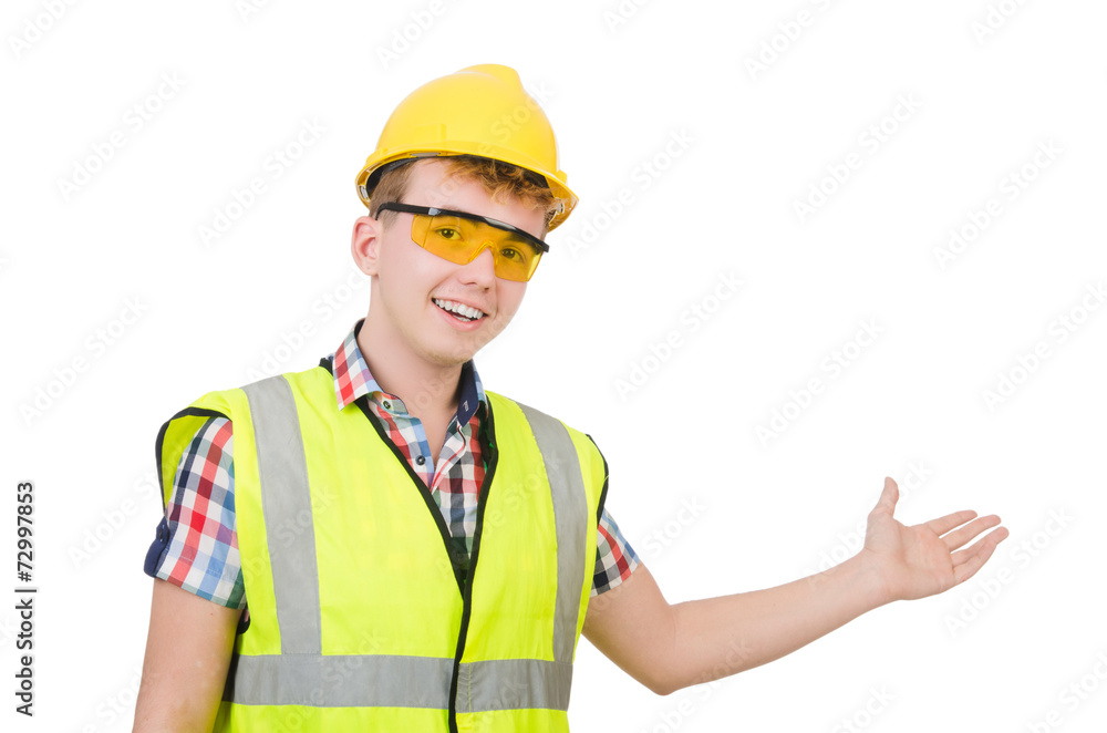 Industrial worker isolated on the white background Industrial worker isolated on the white background