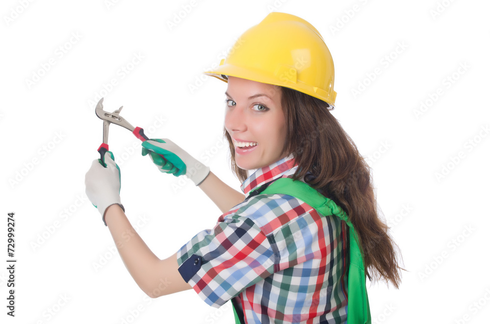 Industrial worker isolated on the white background Industrial worker isolated on the white background