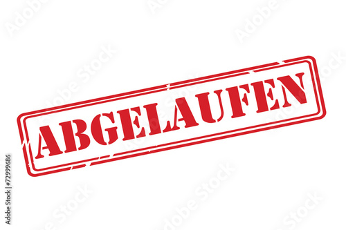 ABGELAUFEN ( Expired ) red rubber stamp vector