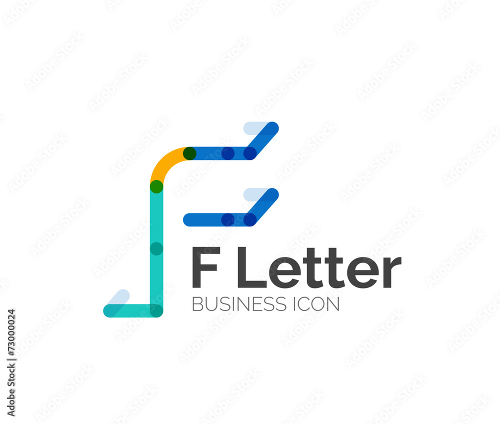 F letter logo, minimal line design F letter logo, minimal line design