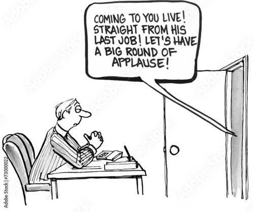 "Coming to you live!.... last job! Big hand of applause!'