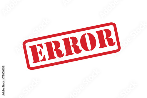 ERROR Rubber Stamp vector over a white background. photo
