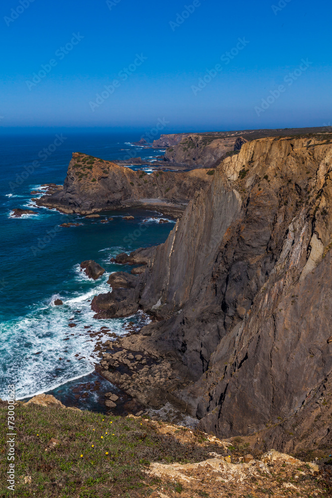 High cliffs panorama