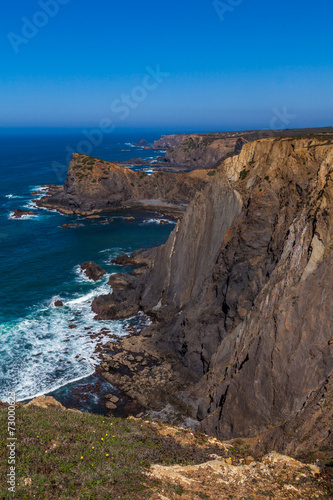 High cliffs panorama