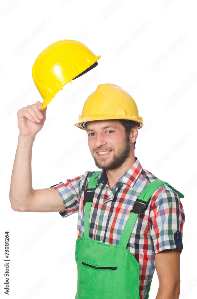 Industrial worker isolated on the white background