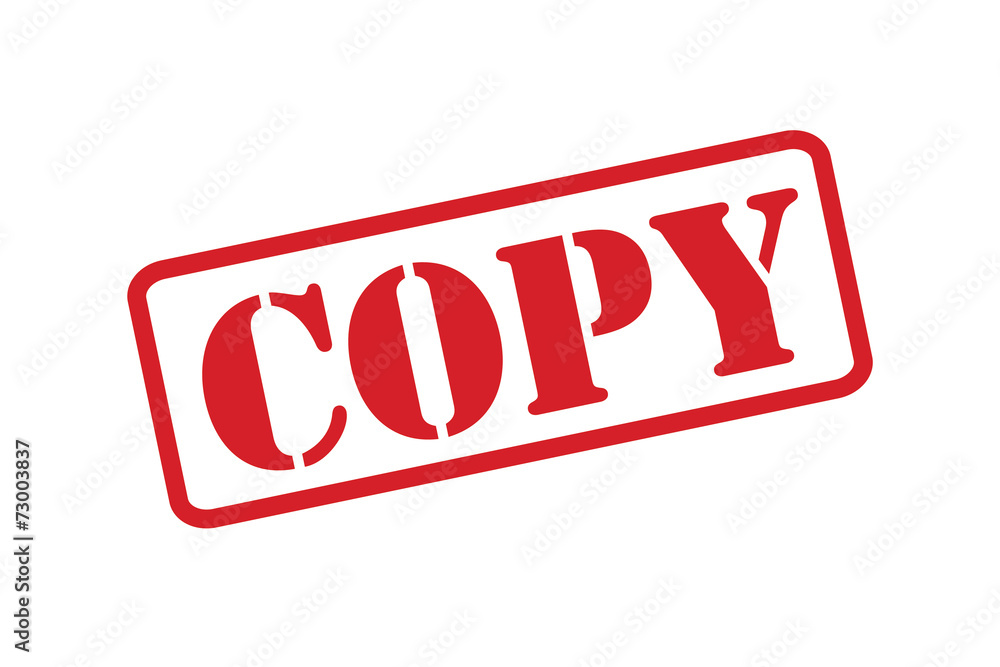 'COPY' red rubber stamp vector over a white background. - obrazy, fototapety, plakaty 