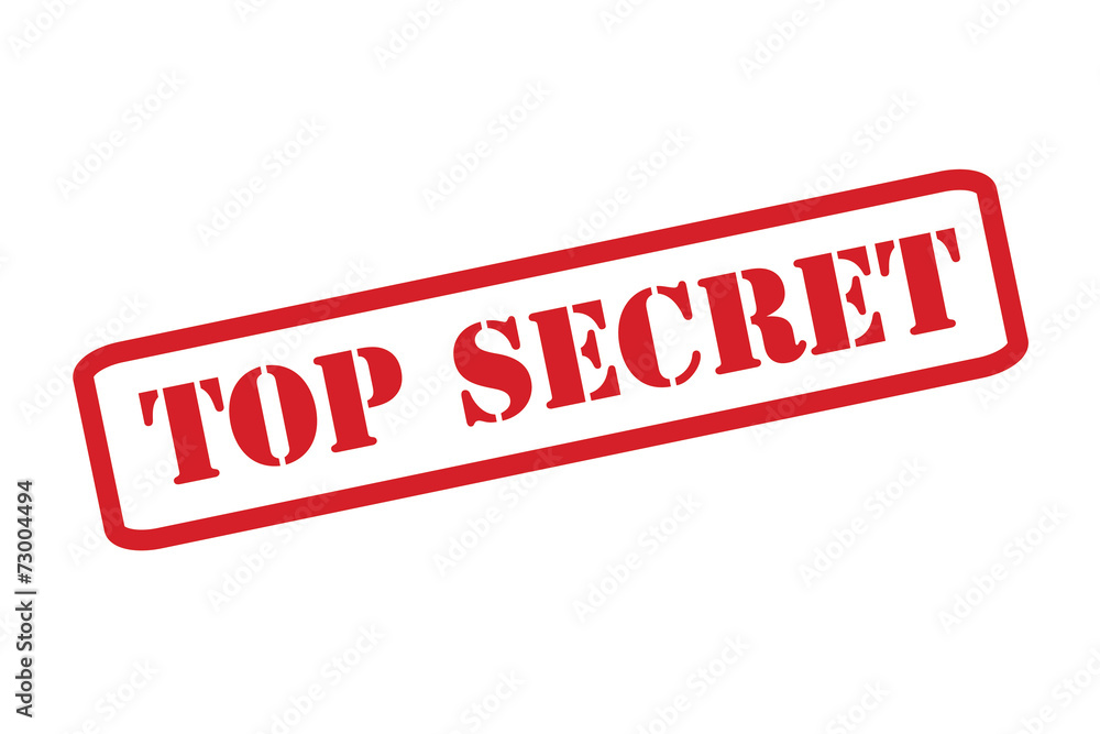 'TOP SECRET' Red Stamp vector over a white background. 'TOP SECRET' Red Stamp vector over a white background.