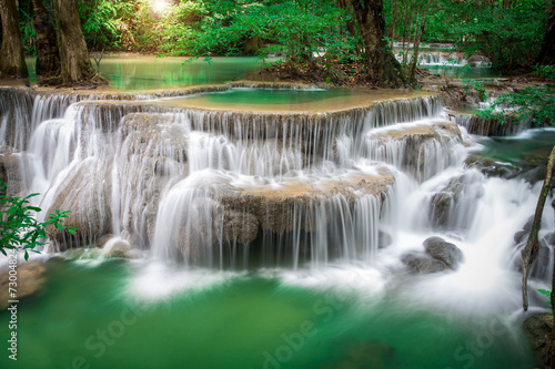 Fototapeta Naklejka Na Ścianę i Meble -  Thailand waterfall in Kanchanaburi (Huay Mae Kamin)