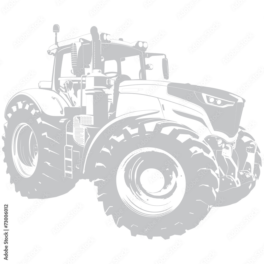 Traktor Agrar Lohnunternehmen Logo Stock Vector | Adobe Stock