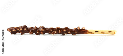 Chocolate covered stick with almond.