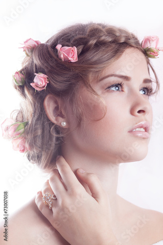Beautiful model posing with jewellry