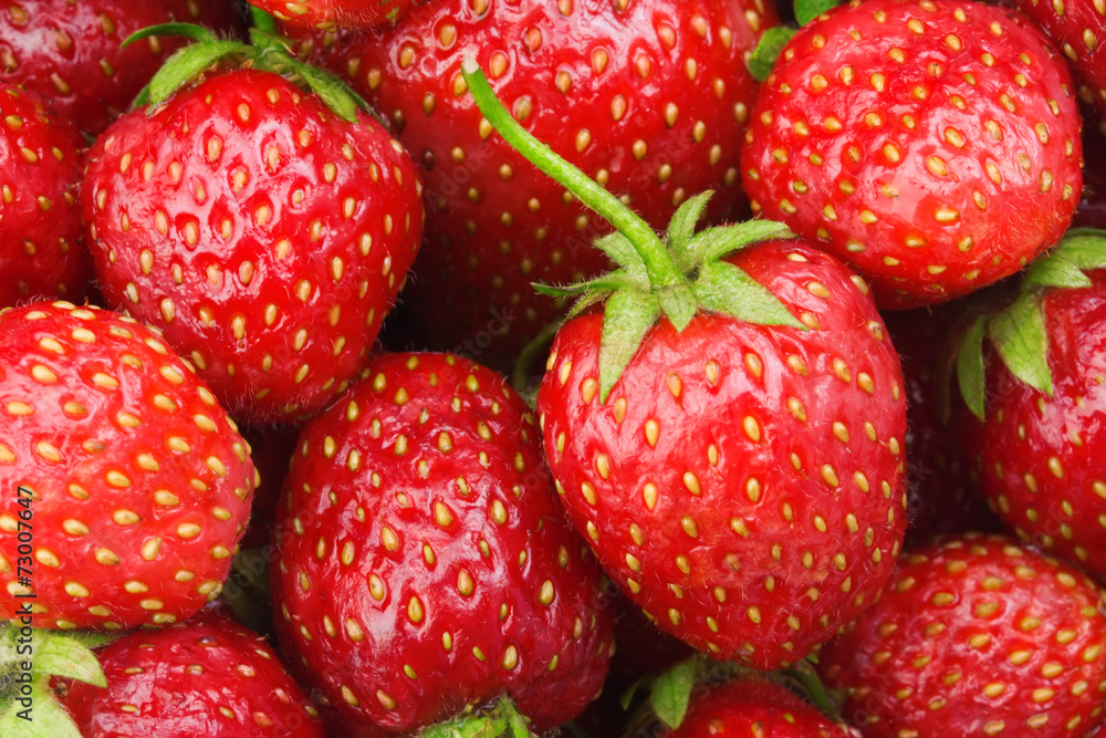 Lot of red ripe strawberries Lot of red ripe strawberries