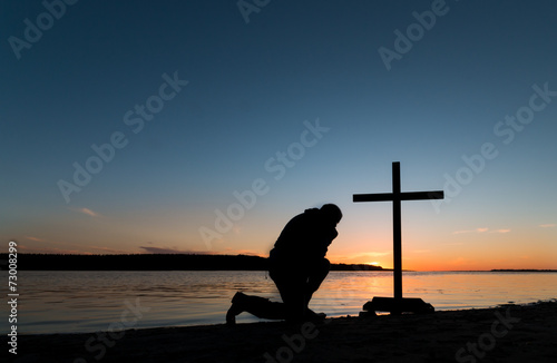 Sunset Man of Prayerfulness photo
