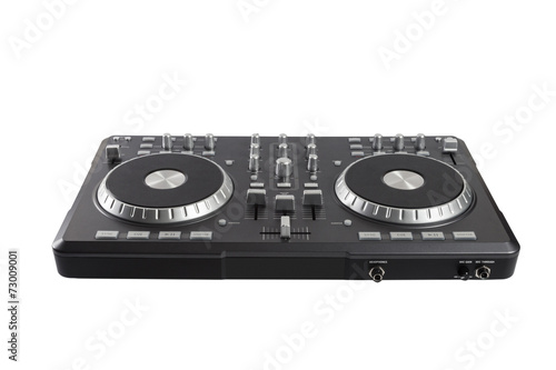 Pro dj controller isolated on white background