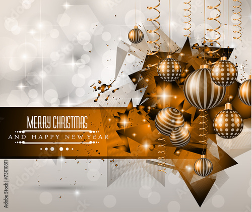 2015 New Year and Happy Christmas background