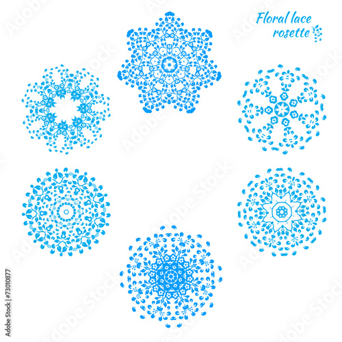 Wallpaper Mural Set of laced snowflakes Torontodigital.ca