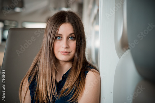 young beautiful hipster woman