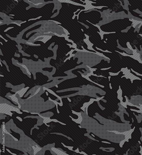 Black midnight camouflage pattern seamless