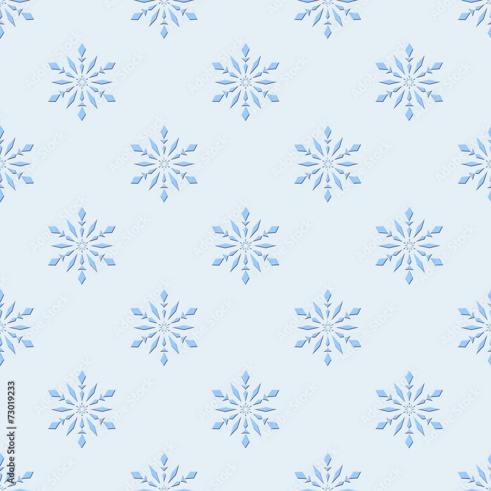 Blue seamless background with snowflakes