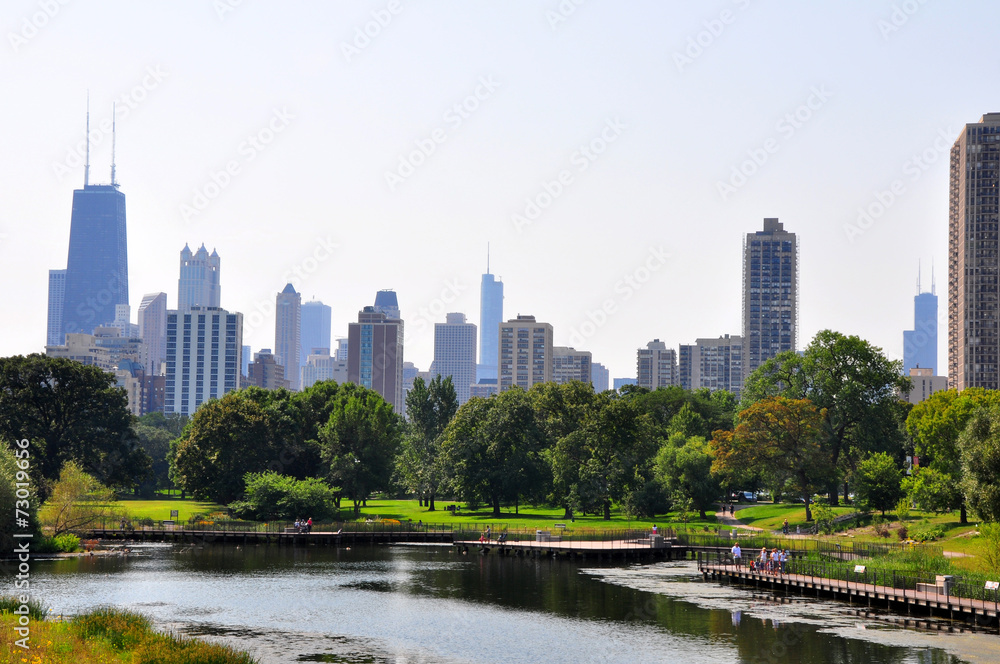 Chicago Skyline from Lincoln Park