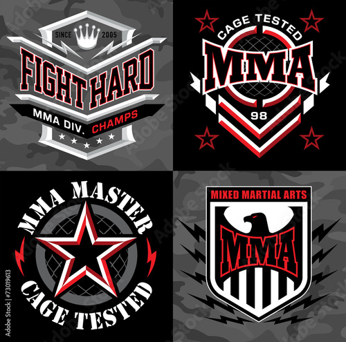 MMA mixed martial arts crest emblem graphics