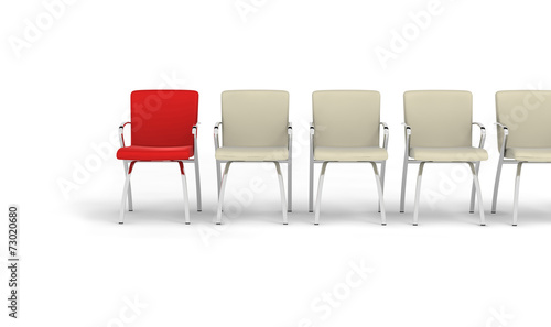 Fototapeta Naklejka Na Ścianę i Meble -  red leather chair